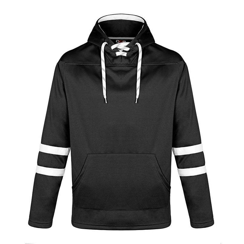 Custom Dangle Pullover Hockey Lace Hooded Sweatshirt - Adult