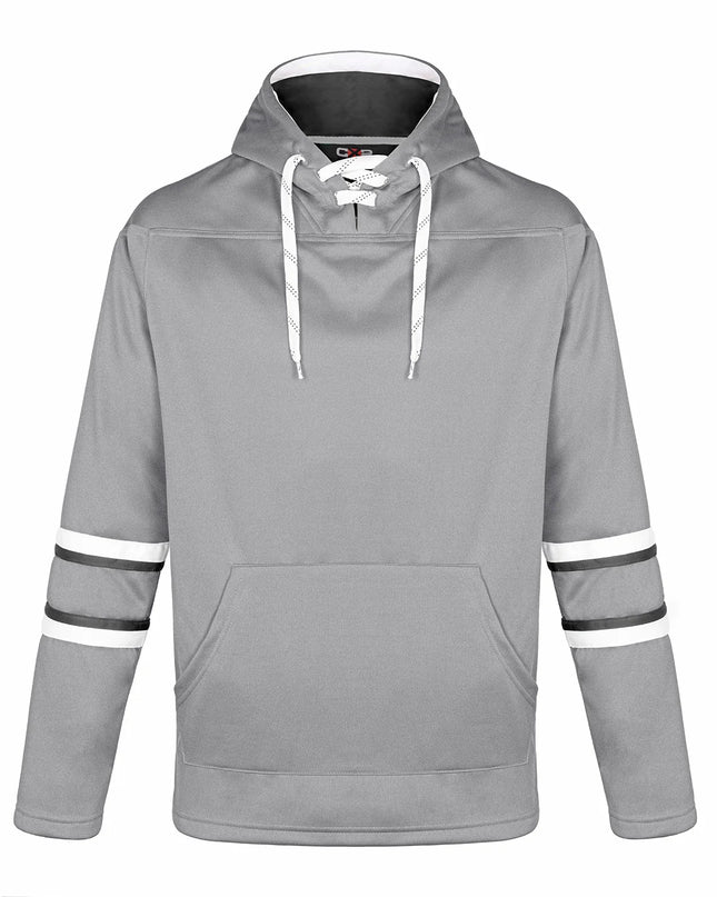 Custom Dangle Pullover Hockey Lace Hooded Sweatshirt - Adult