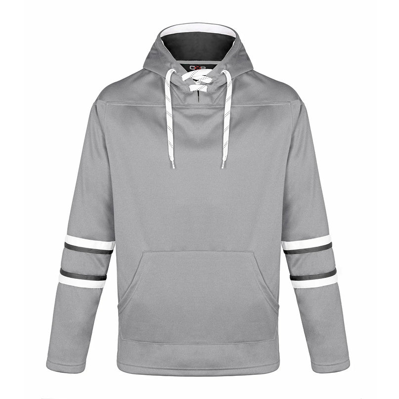 Custom Dangle Pullover Hockey Lace Hooded Sweatshirt - Adult