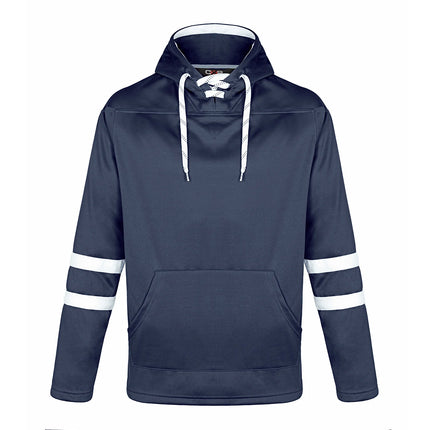 Custom Dangle Pullover Hockey Lace Hooded Sweatshirt - Adult