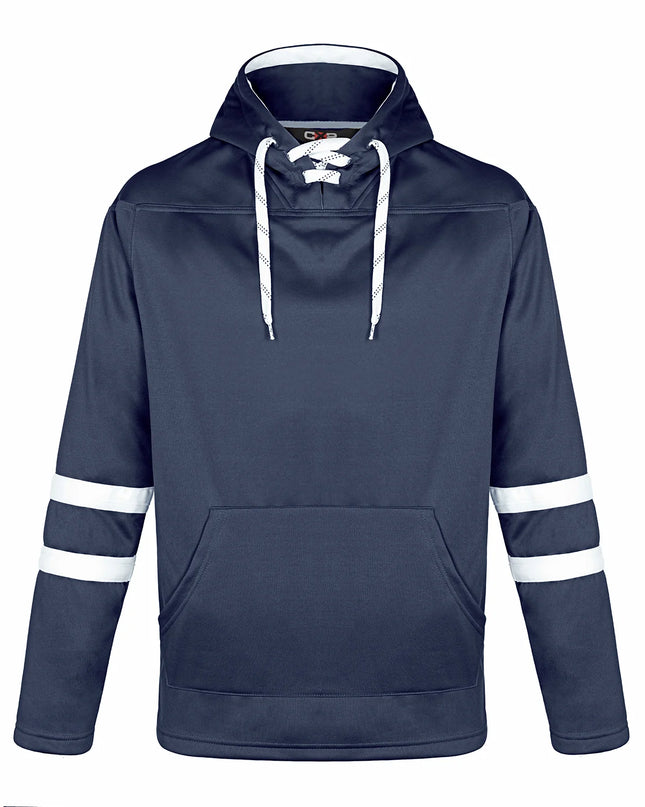 Custom Dangle Pullover Hockey Lace Hooded Sweatshirt - Adult