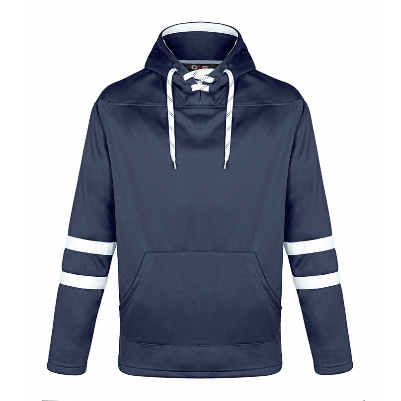 Custom Dangle Pullover Hockey Lace Hooded Sweatshirt - Adult