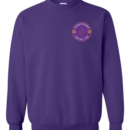Central Monogram Badge - Purple