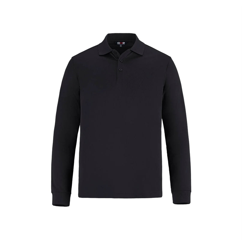 Custom Long Sleeve Pique Mesh Polo - Adult