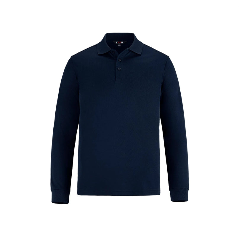 Custom Long Sleeve Pique Mesh Polo - Adult