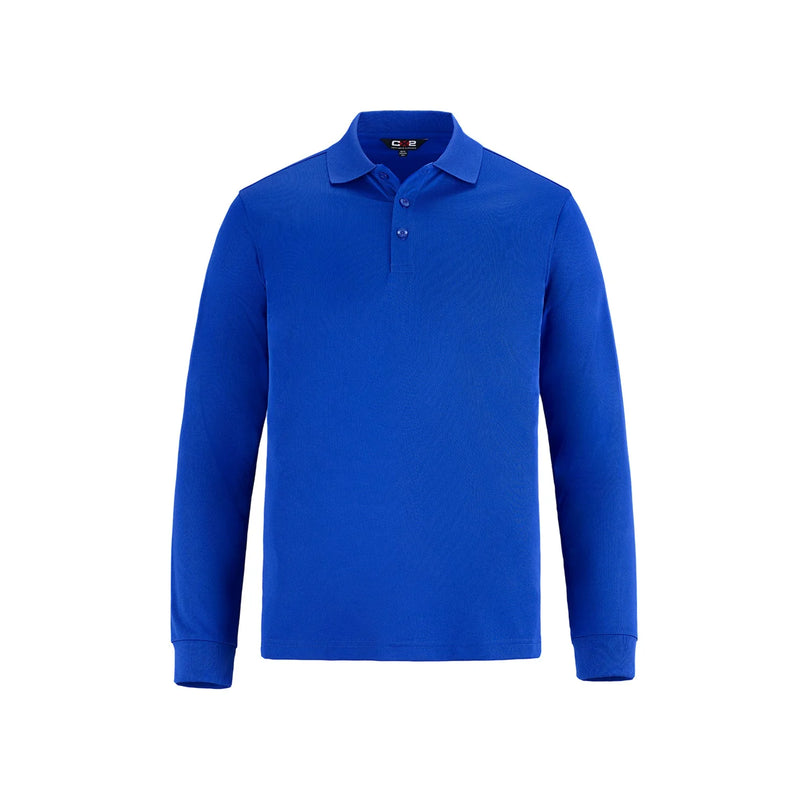 Custom Long Sleeve Pique Mesh Polo - Adult