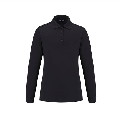 Custom Long Sleeve Pique Mesh Polo - Ladies